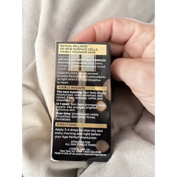 L'oreal Age Perfect Cell Renewal Midnight Serum 0.5fl.oz./15ml TRIAL SIZE - Picture 3 of 6